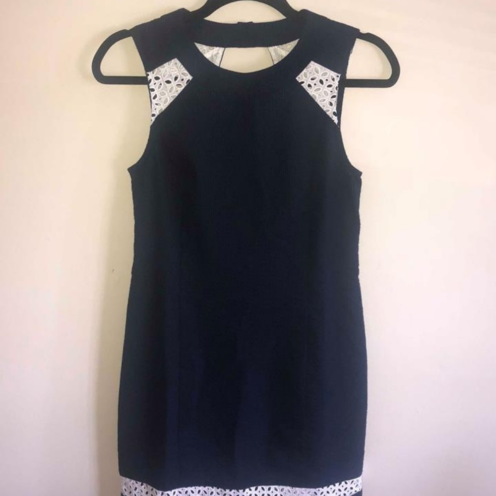 Navy Seersucker Dress